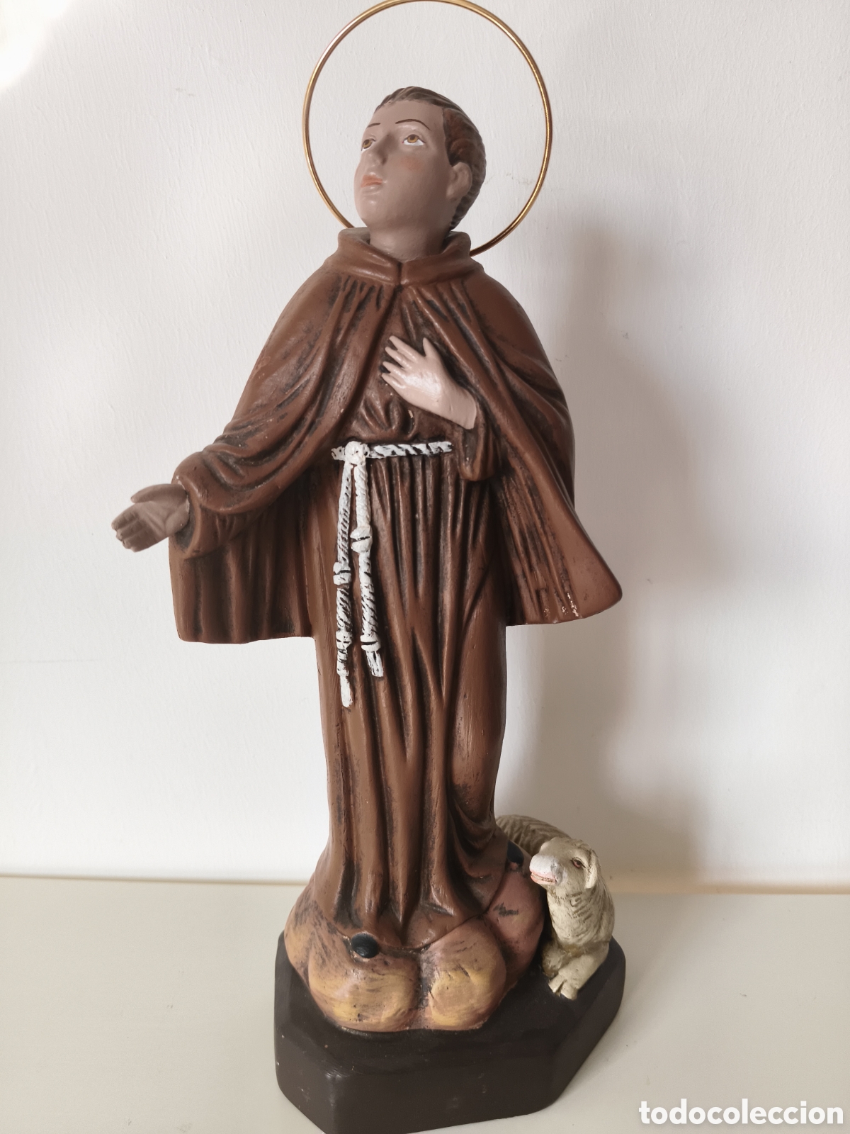 Antiquit&auml;ten: San Pascual Bail&oacute;n figur terracota murciana San Pascual Bailon, Gri&ntilde;an ?