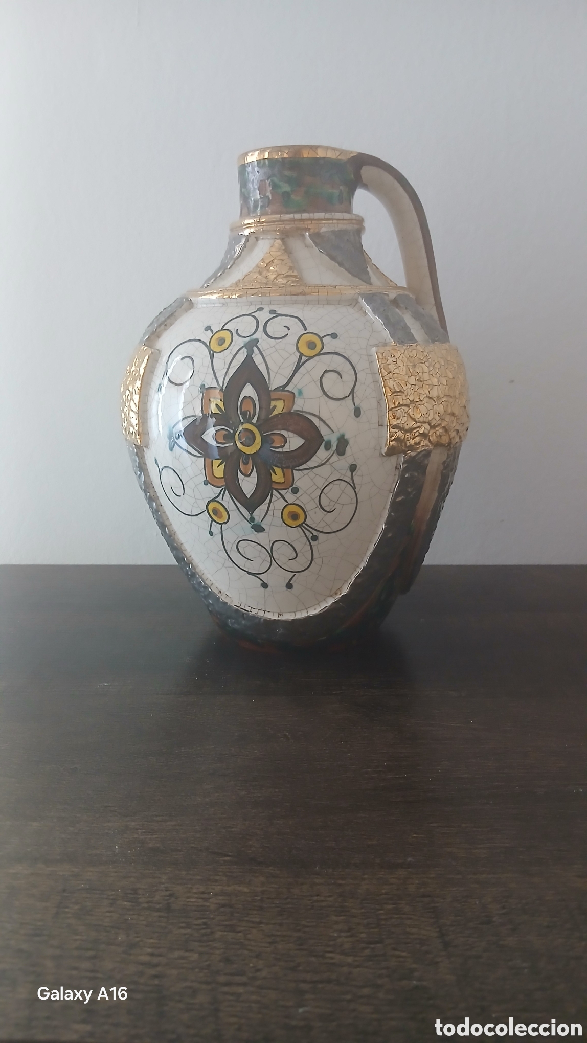 Antig&uuml;edades: Jarr&oacute;n antiguo cer&aacute;mica pintado a mano Espa&ntilde;a Precioso jarr&oacute;n antiguo pintado a mano