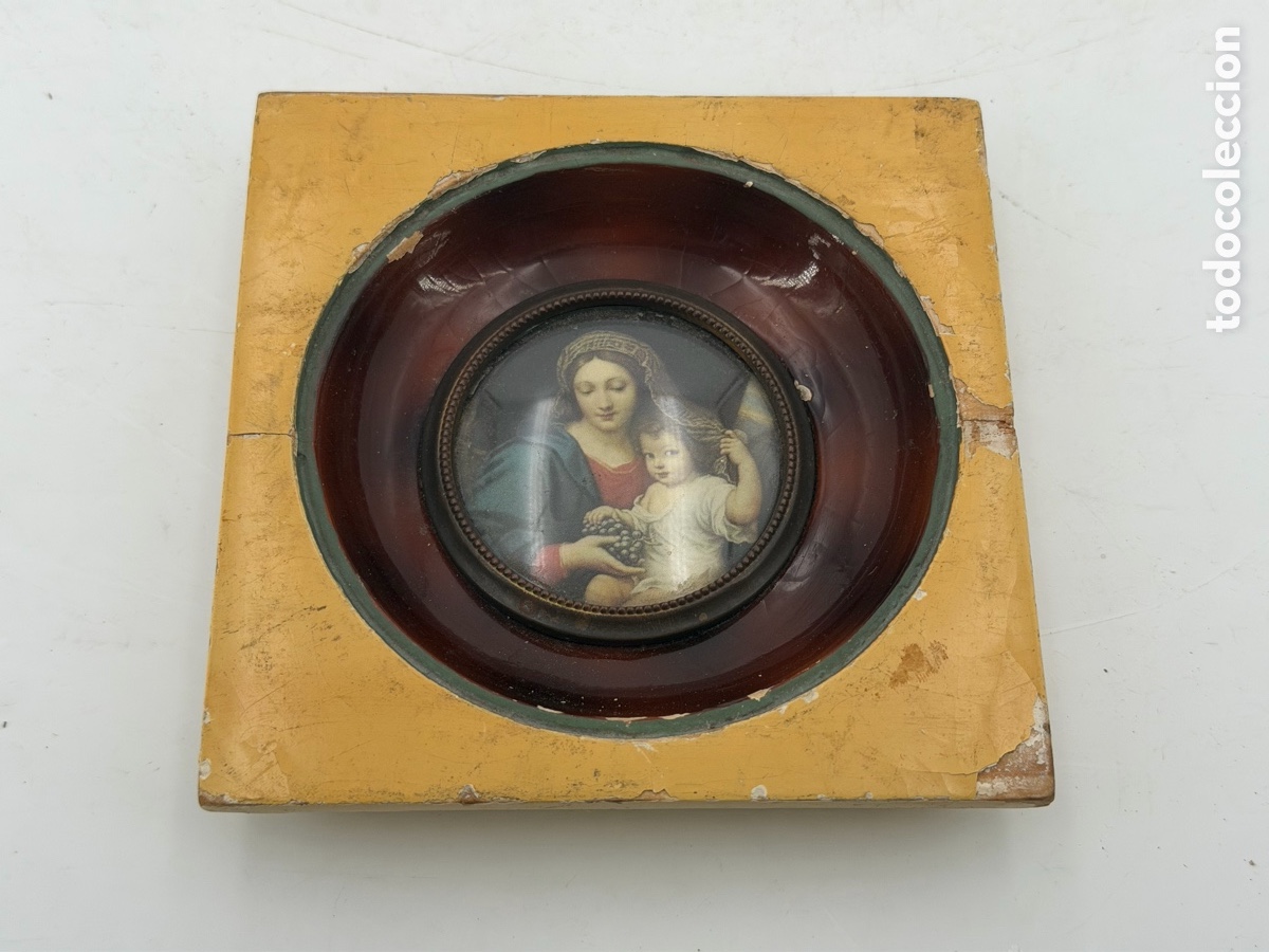 Antig&uuml;edades: Marco con Imagen de La Virgen - Foto 4
