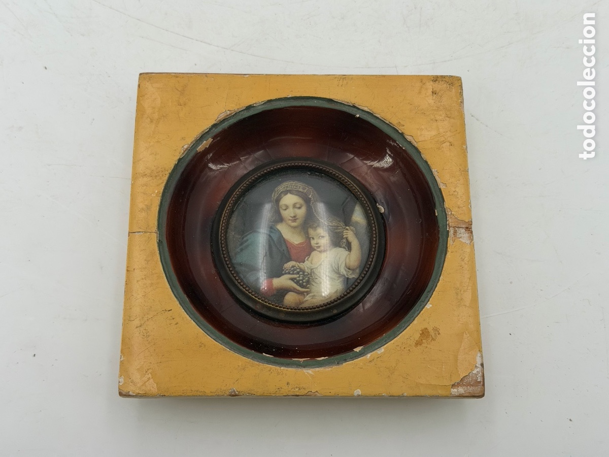 Antig&uuml;edades: Marco con Imagen de La Virgen - Foto 5