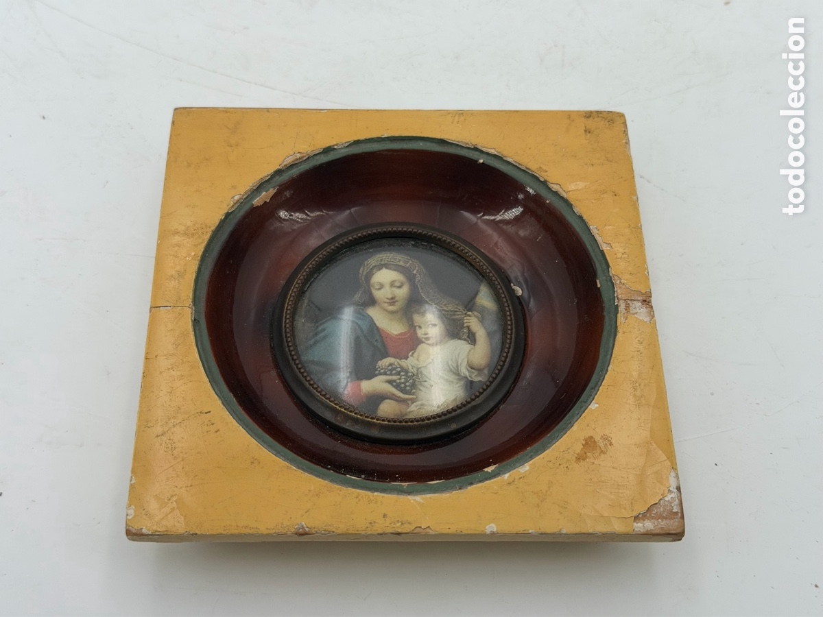 Antig&uuml;edades: Marco con Imagen de La Virgen - Foto 6