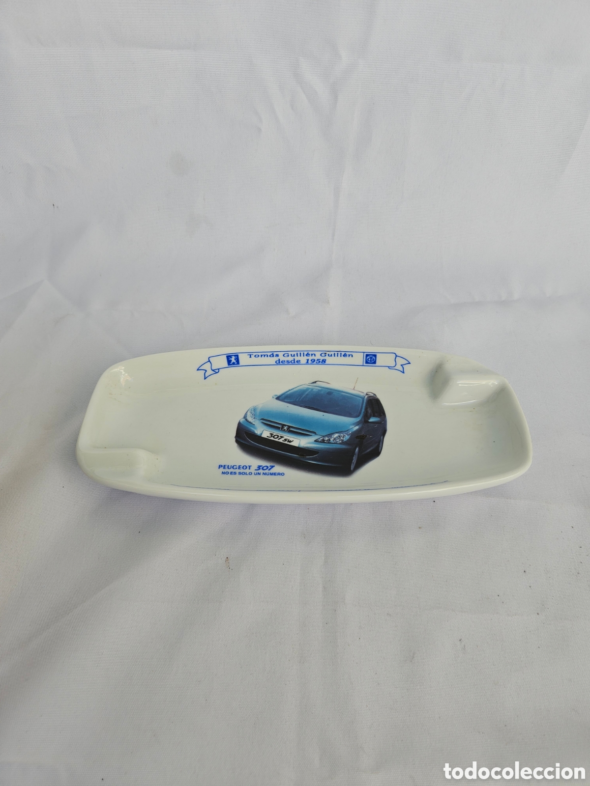 Antiguidades: PLATO PUBLICIDAD TOMAS GUILLEN GUILLEN DESDE 1958. PEUGEOT 307