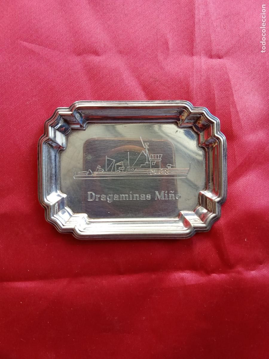 Antig&uuml;edades: Bandeja peque&ntilde;a Armada Espa&ntilde;a Dragaminas Mi&ntilde;o. Alpaca Joyer&iacute;a Ferrol. Vitrina 6