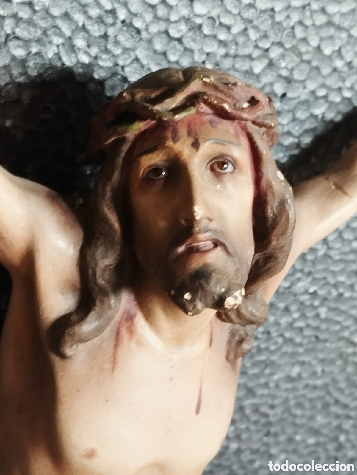 Antig&uuml;edades: TALLA DE MADERA , JESUS - Foto 2