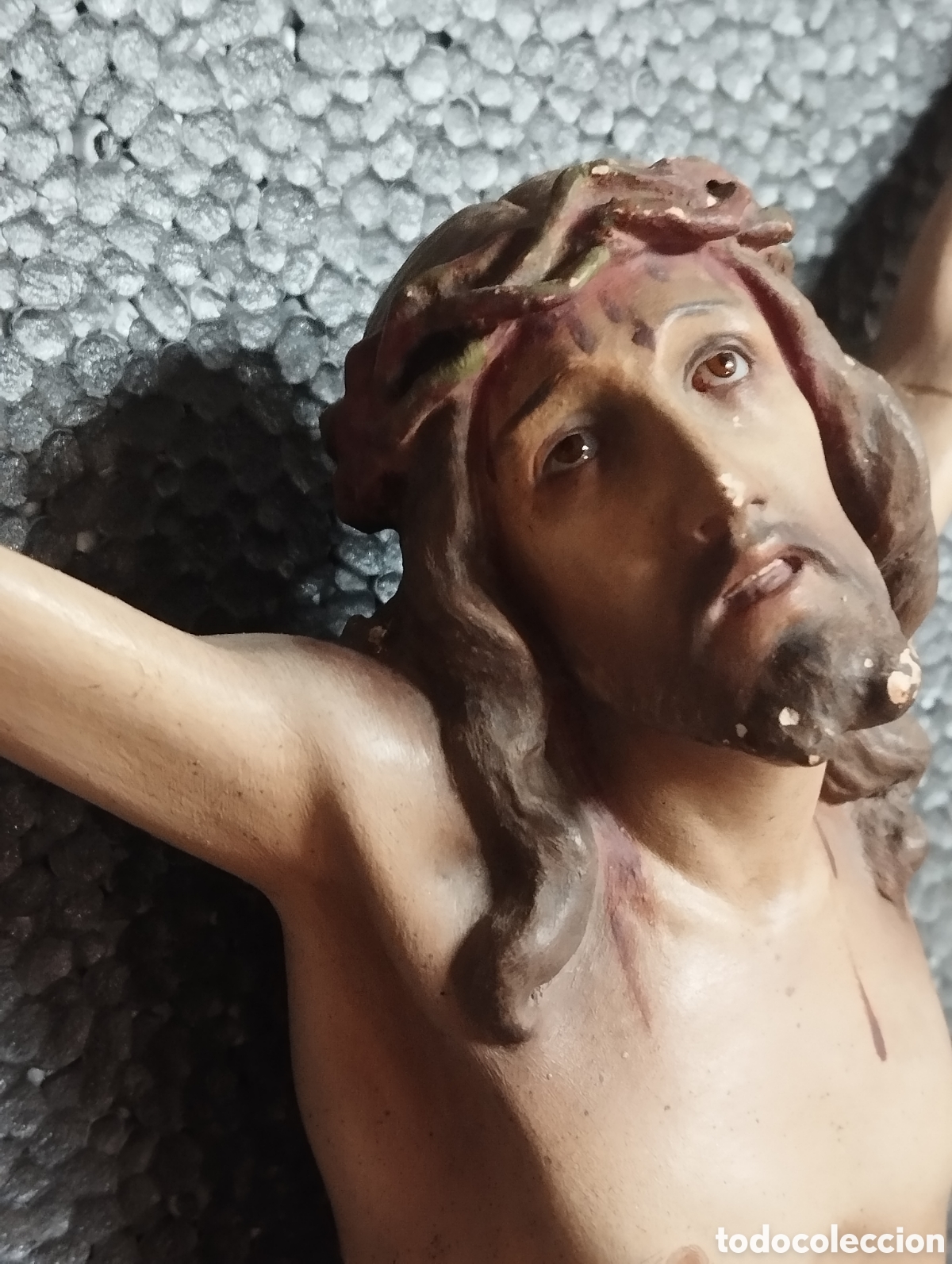 Antig&uuml;edades: TALLA DE MADERA , JESUS - Foto 5