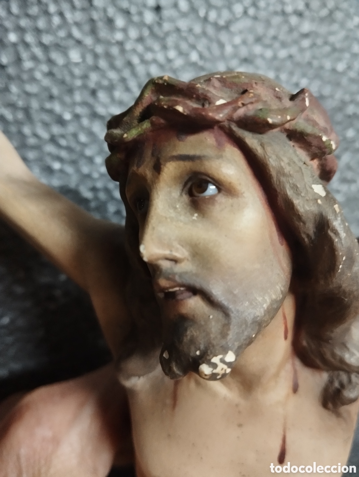 Antig&uuml;edades: TALLA DE MADERA , JESUS - Foto 11