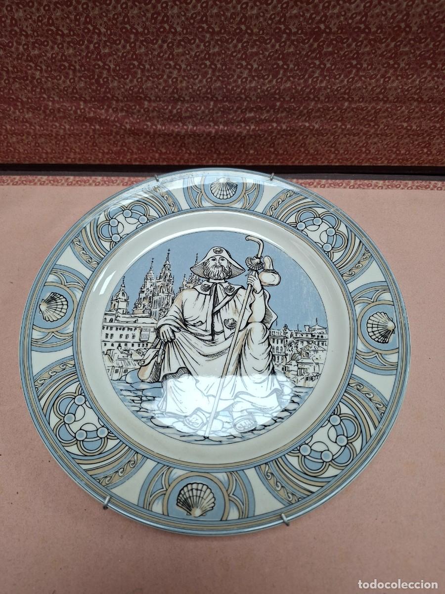 Antig&uuml;edades: PLATO CERAMICA PONTESA XACOBEO 99 SANTIAGO DE COMPOSTELA