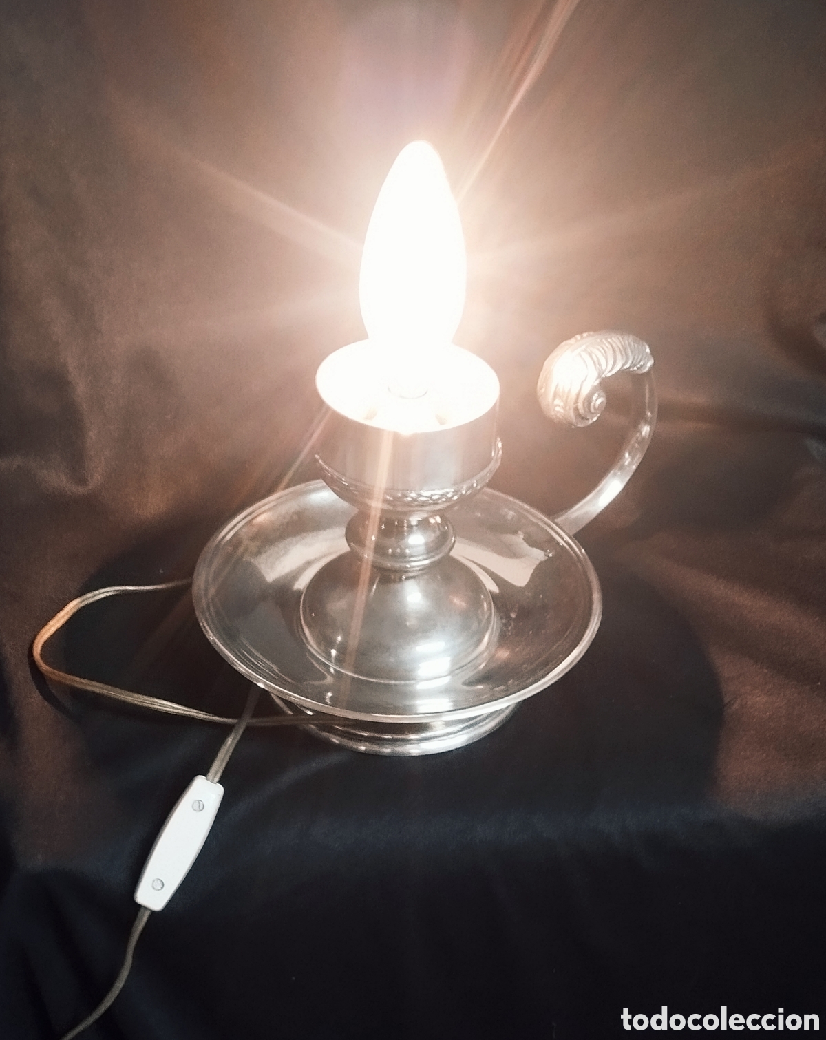 Antig&uuml;edades: PALMATORIA ELECTRIFICADA,LATON PLATEADO - Foto 4
