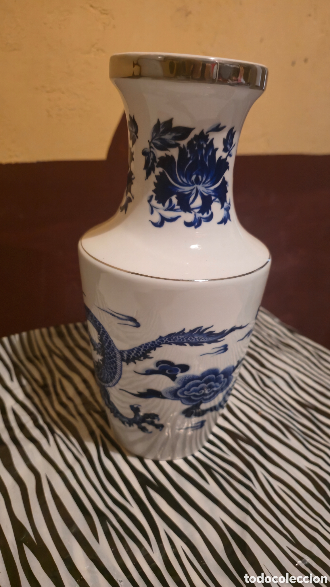 Antig&uuml;edades: Jarron chino azul y blanco - Foto 7