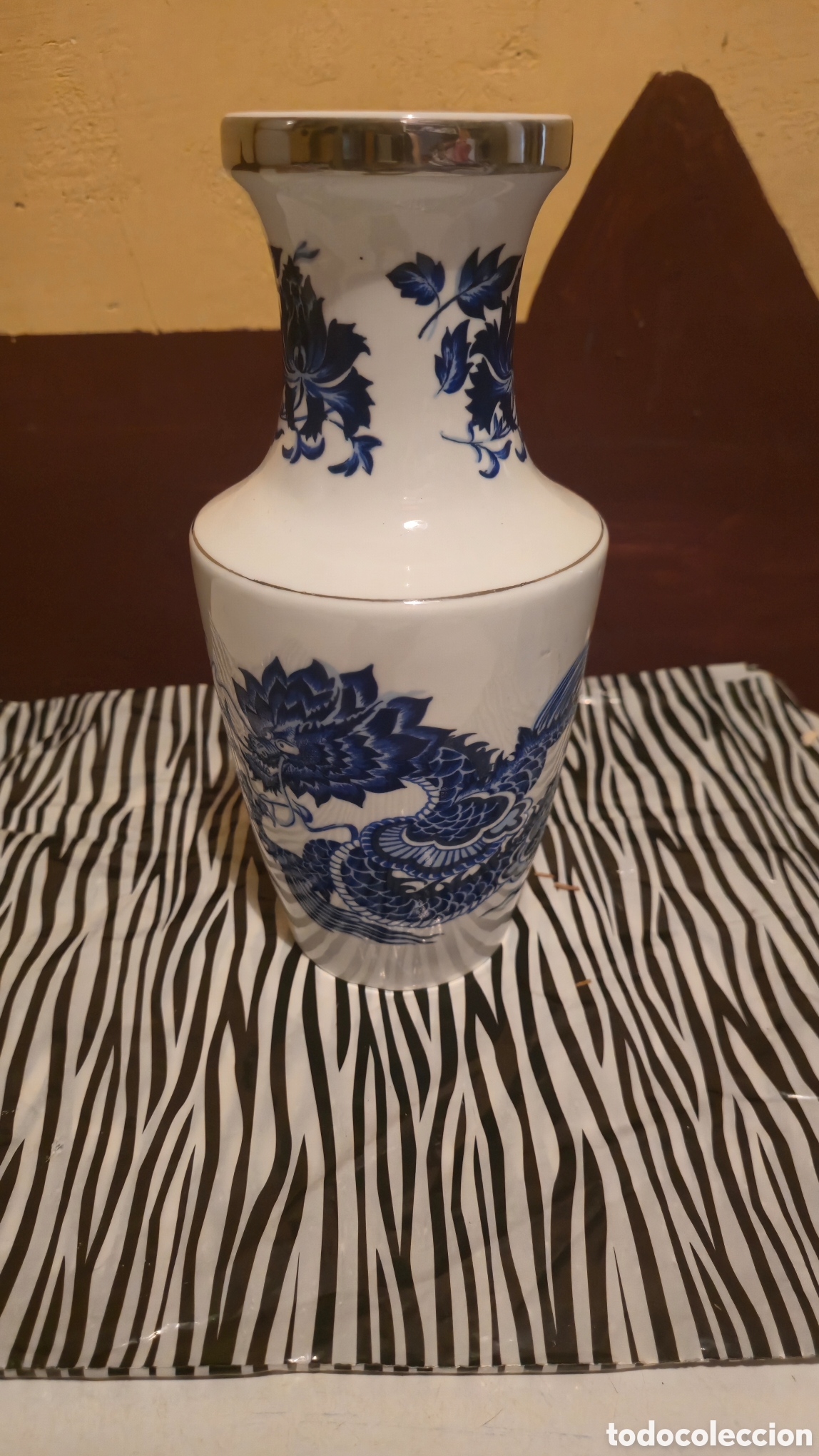 Antig&uuml;edades: Jarron chino azul y blanco