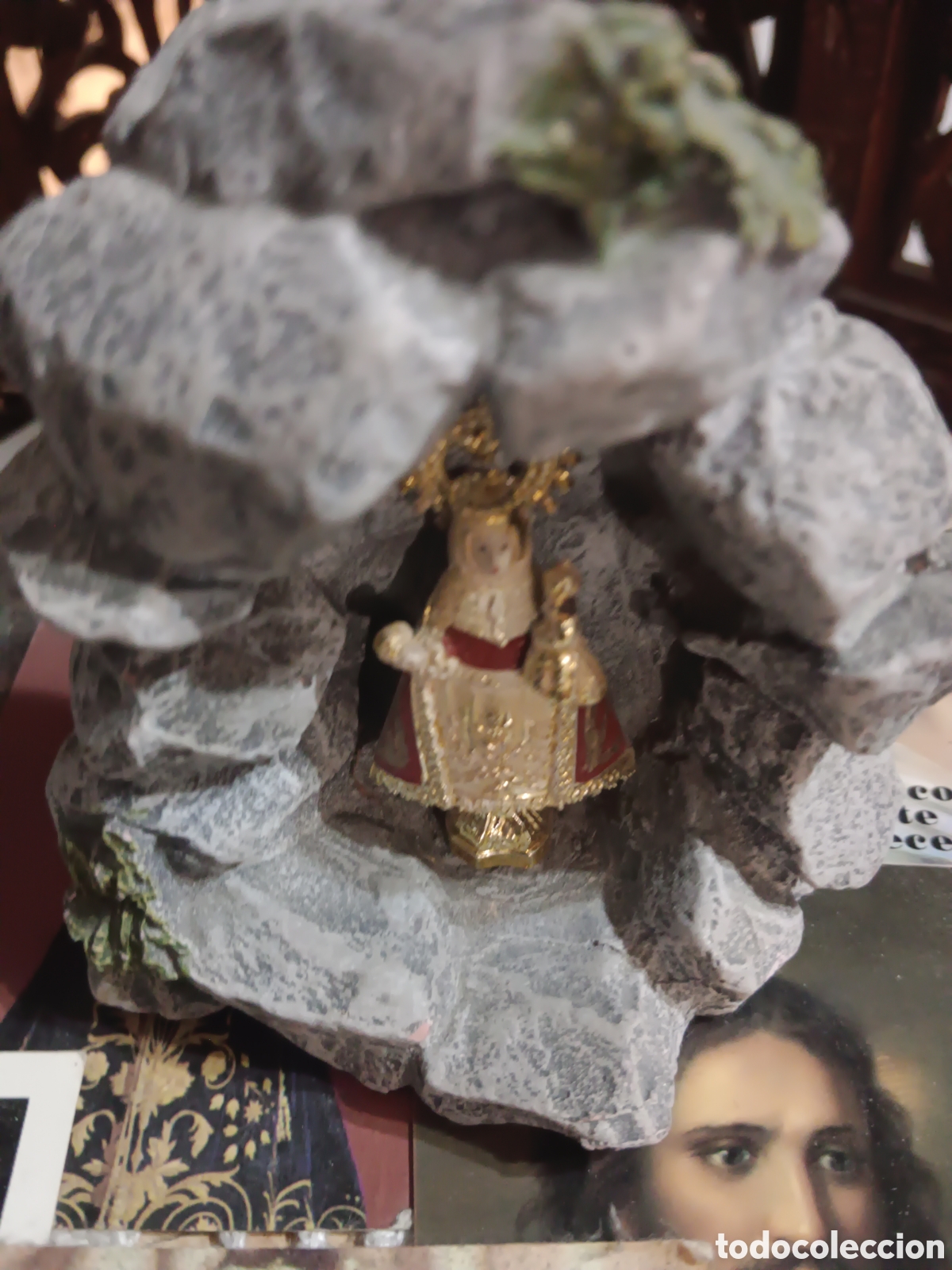 Antig&uuml;edades: Antiguo lote religioso con cuadro - Foto 4