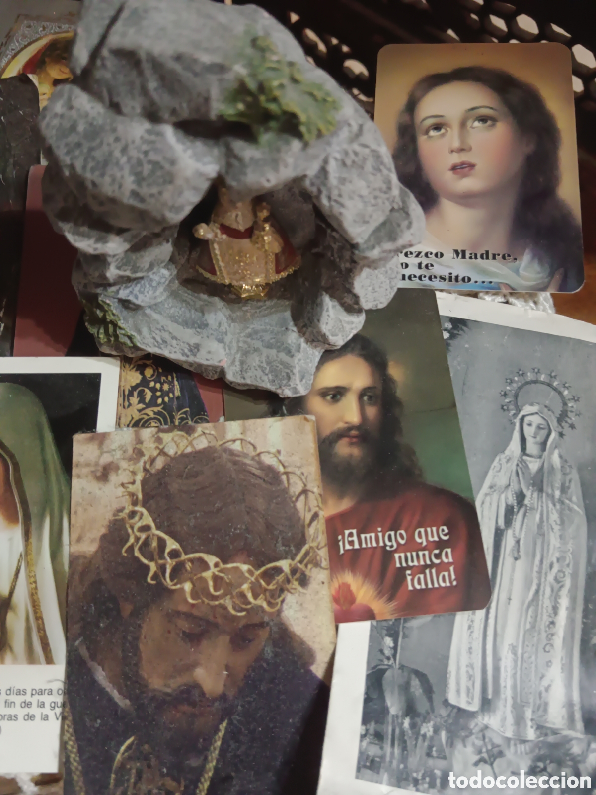Antig&uuml;edades: Antiguo lote religioso con cuadro - Foto 8