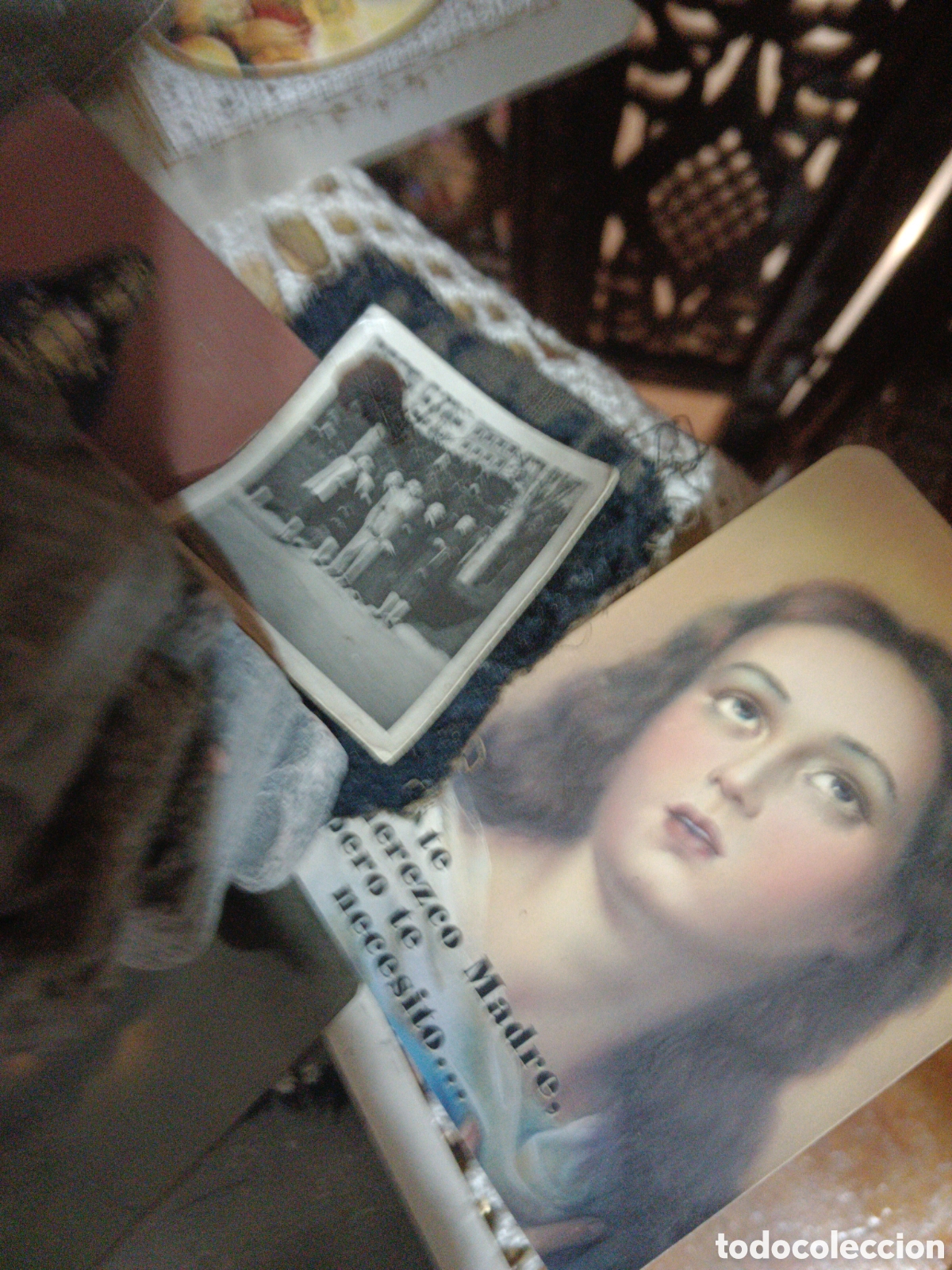Antig&uuml;edades: Antiguo lote religioso con cuadro - Foto 9