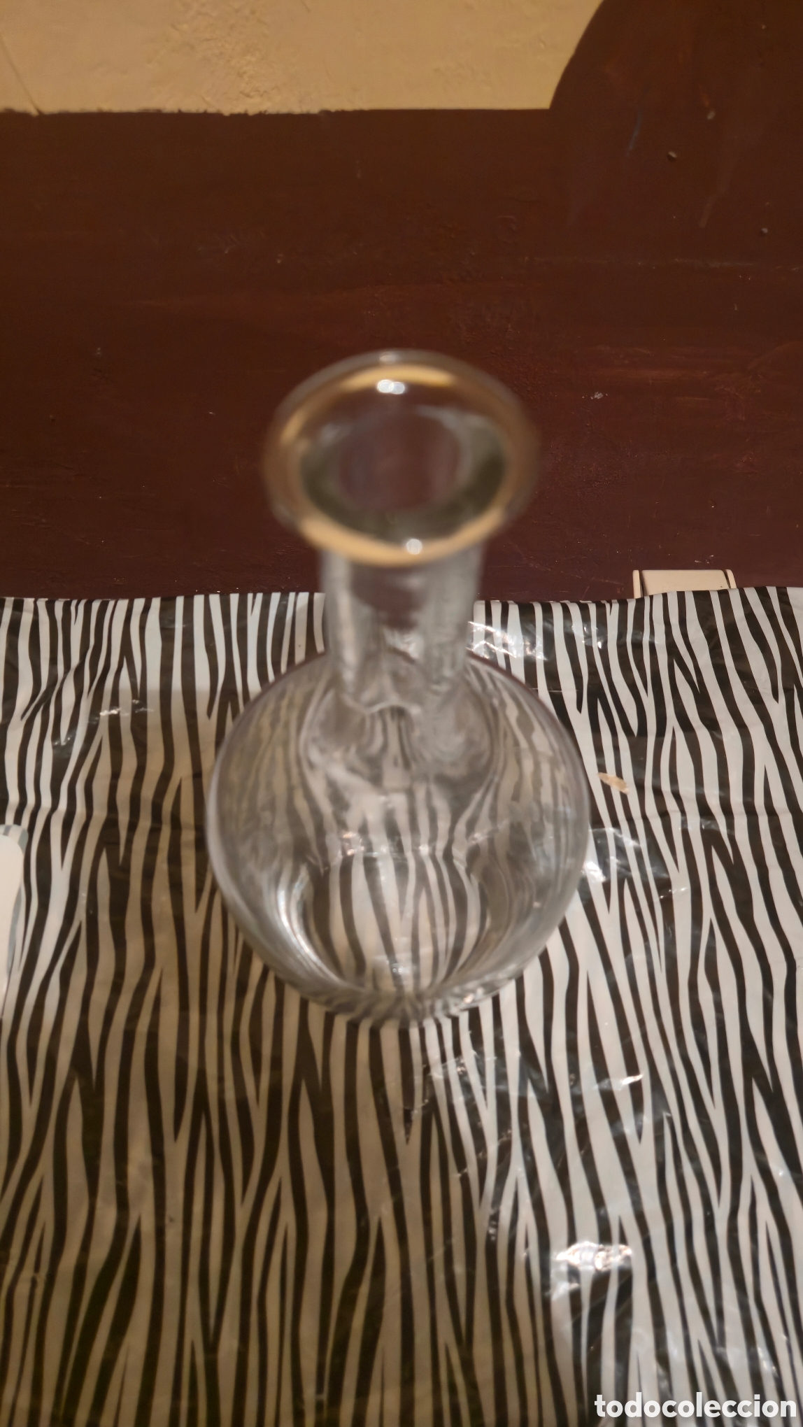 Antig&uuml;edades: Botella licorera de cristal con dibujo - Foto 8