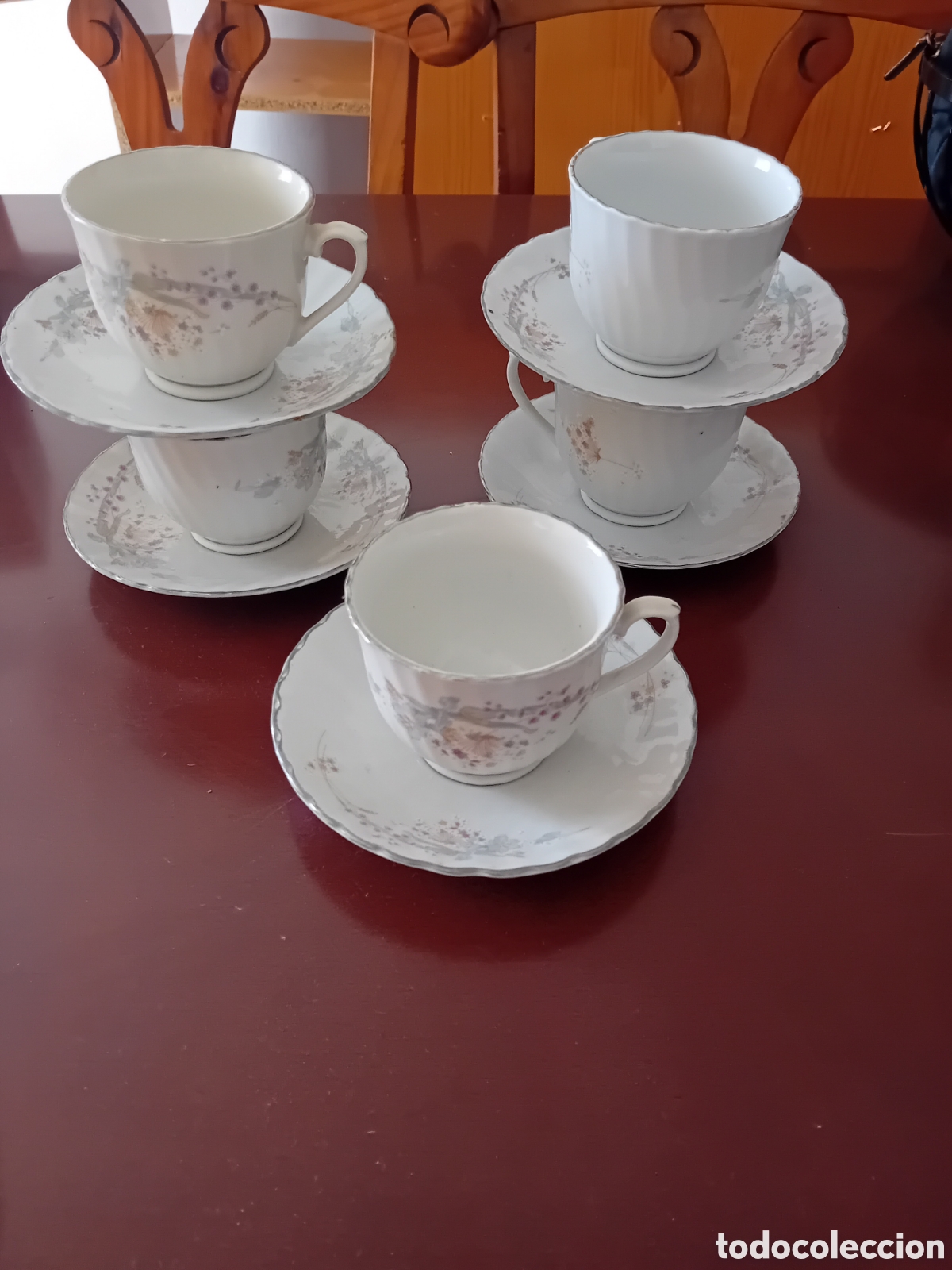 Antig&uuml;edades: ☕ Juego de 5 tazas de caf&eacute; vintage