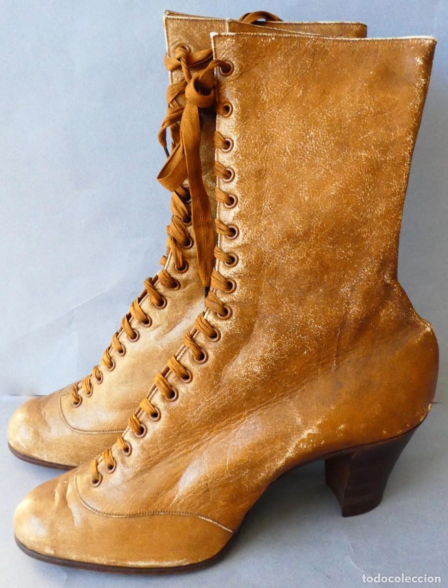Antig&uuml;edades: ANTIGUOS BOTINES DE PIEL S.XIX