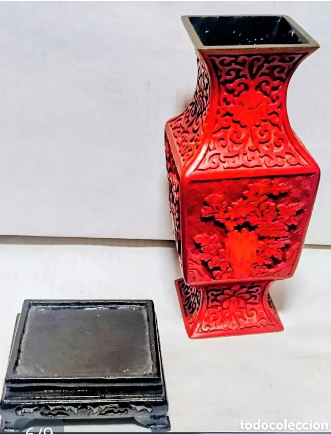 Antig&uuml;edades: JARRON CUADRADO(REPLICA) DINASTIA QING