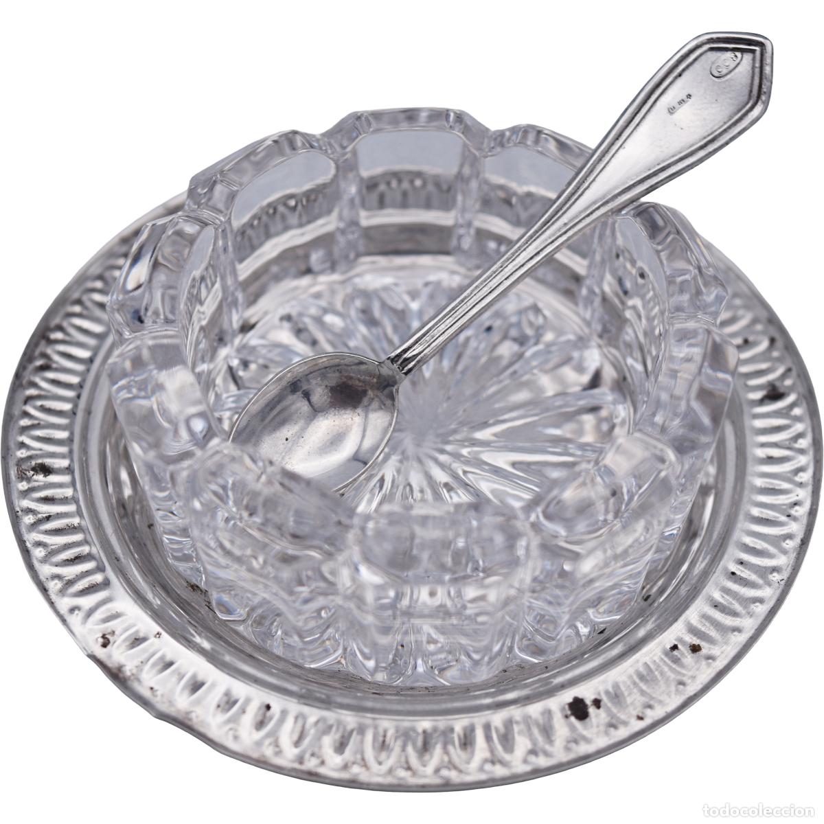 Antig&uuml;edades: Saleros de mesa de plata y cristal - Foto 3