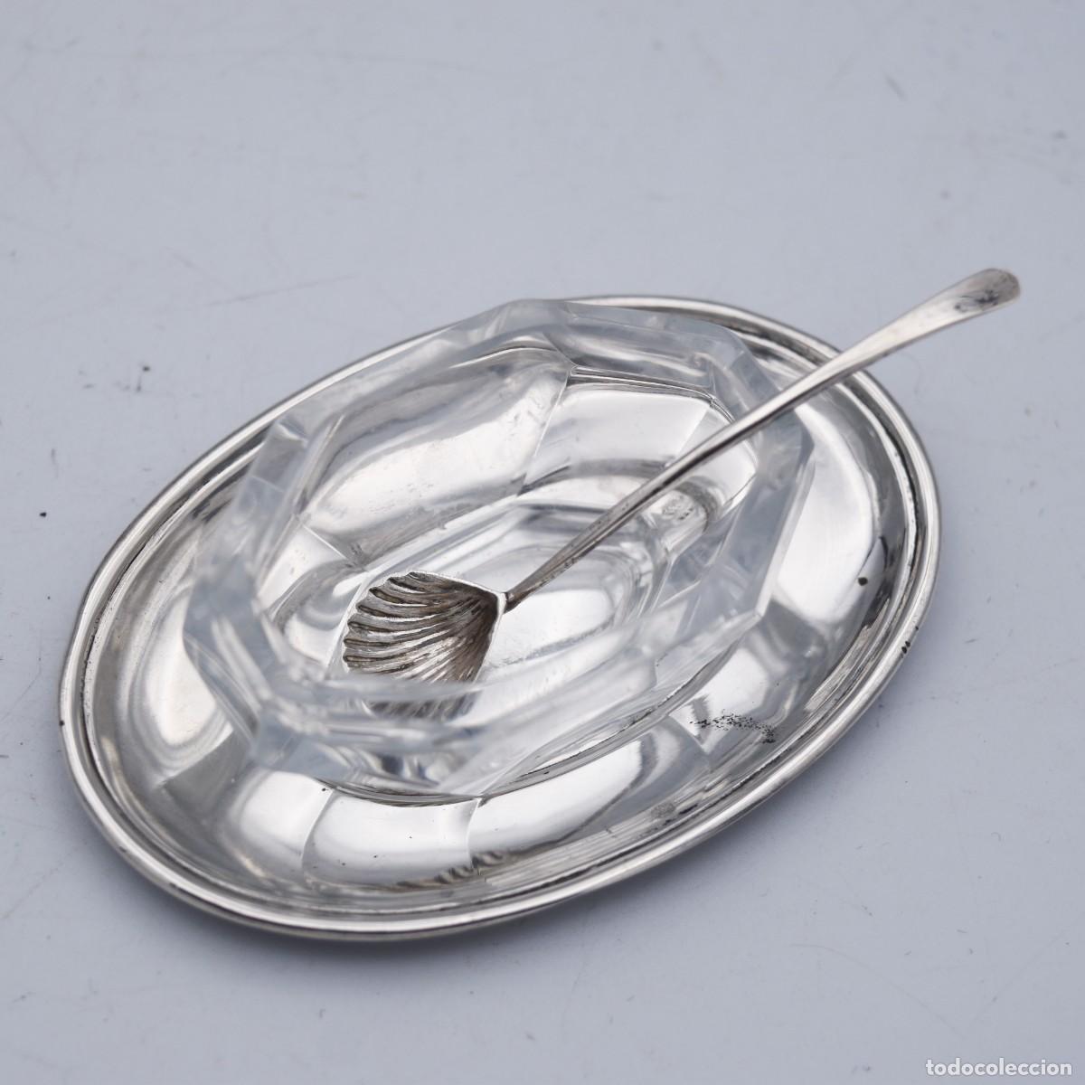 Antig&uuml;edades: Saleros de mesa de plata y cristal - Foto 4