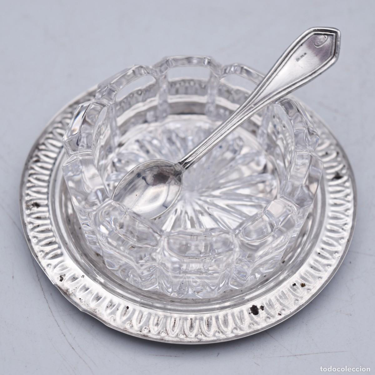 Antig&uuml;edades: Saleros de mesa de plata y cristal - Foto 9