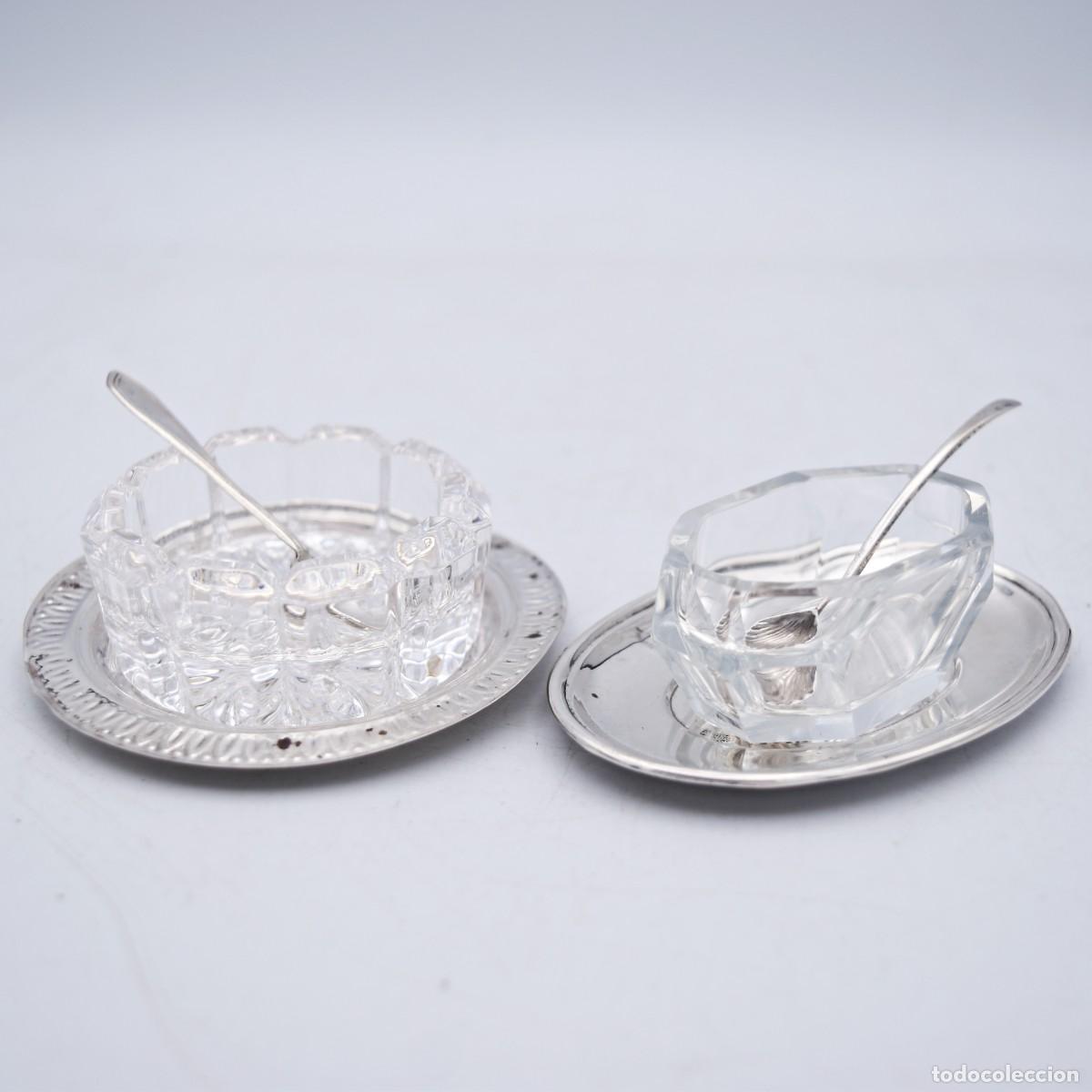 Antig&uuml;edades: Saleros de mesa de plata y cristal - Foto 18