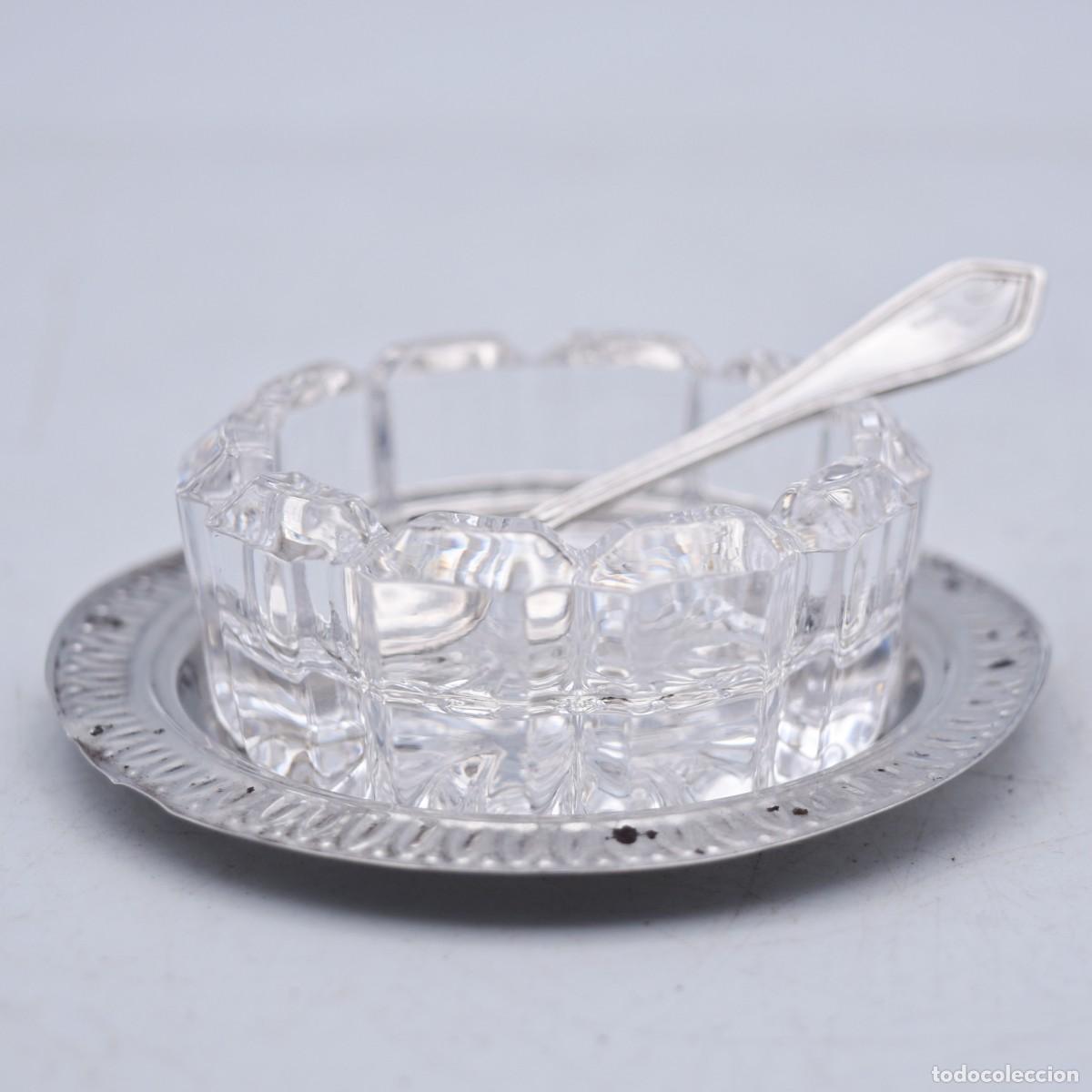 Antig&uuml;edades: Saleros de mesa de plata y cristal - Foto 19