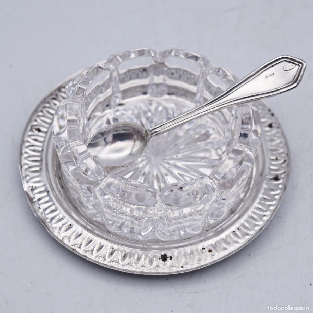 Antig&uuml;edades: Saleros de mesa de plata y cristal - Foto 20