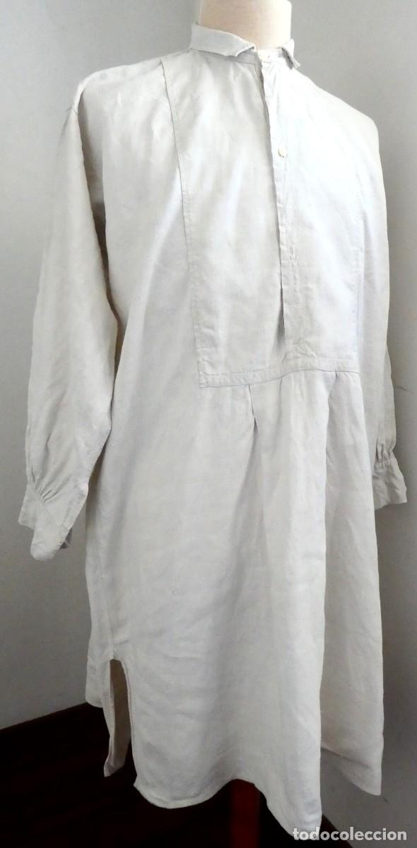 Antig&uuml;edades: ANTIGUA CAMISA DE LINO PARA CABALLERO CON PECHERA S.XIX