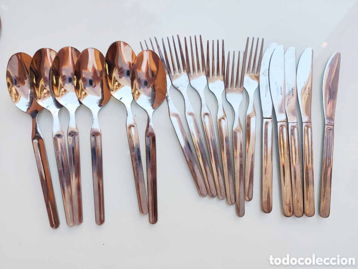 Antig&uuml;edades: Cuberter&iacute;a IKEA vintage a&ntilde;os 90. Solo falta 1 cuchillo