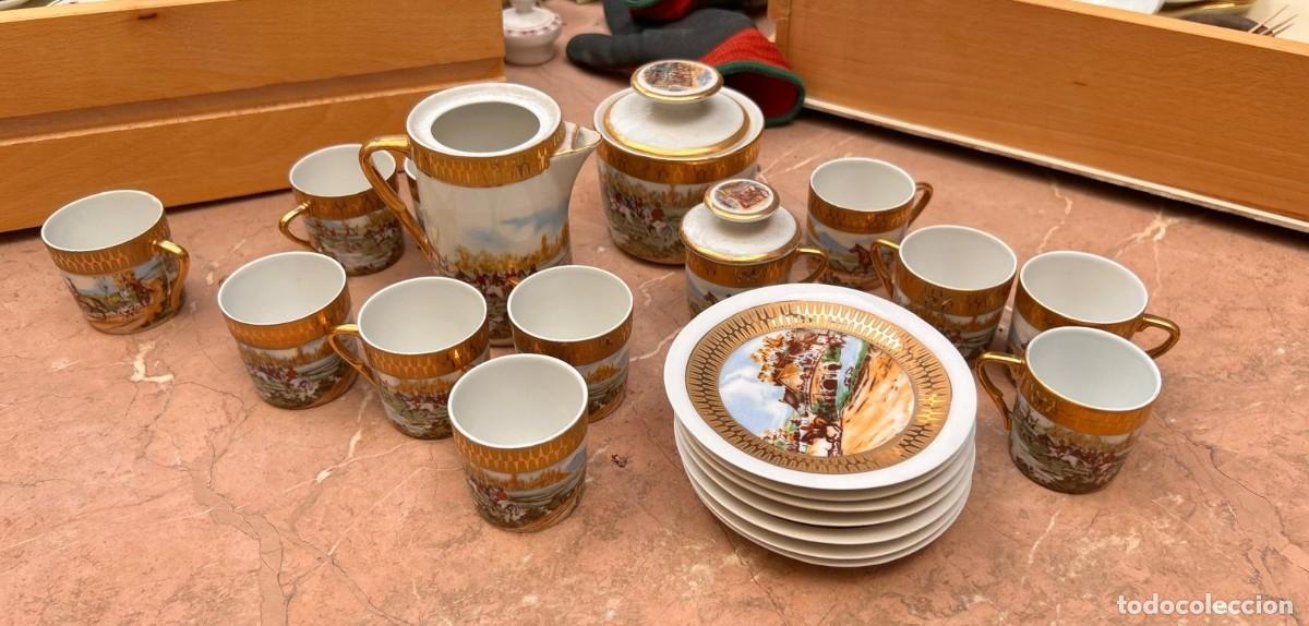 Antig&uuml;edades: Juego de caf&eacute; o t&eacute; vintage de porcelana fina,Limoges