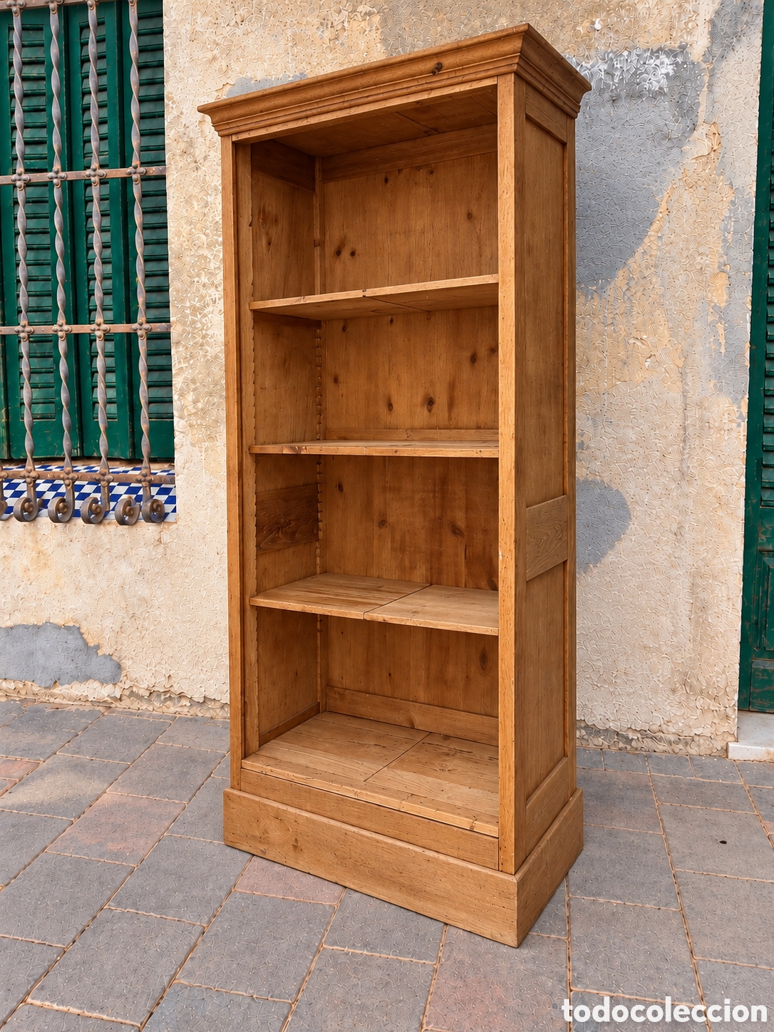 Antig&uuml;edades: Librer&iacute;a antigua de roble macizo &ndash; mueble de despacho tipo americano &ndash; primera mitad s. XX