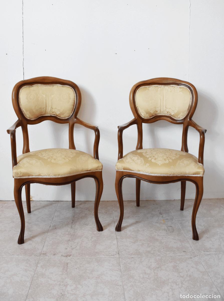 Antiquit&auml;ten: Pareja de sillones clasicos madera haya