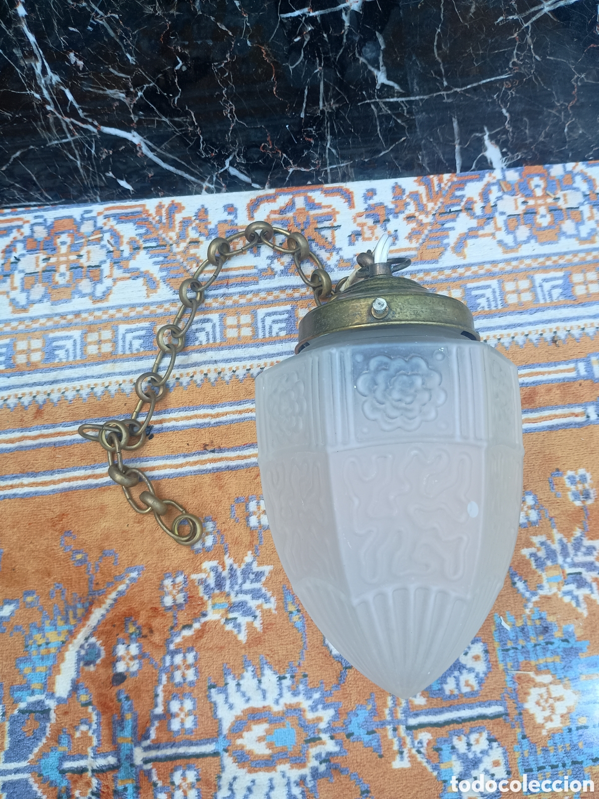 Antig&uuml;edades: L&aacute;mpara artdeco para colgar