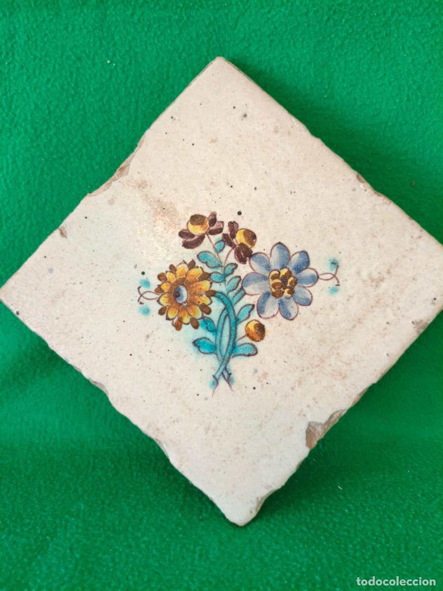 Antig&uuml;edades: ANTIGUO AZULEJO. RAJOLA VALENCIANA. MANISES. VALENCIA. S. XVIII-XIX.
