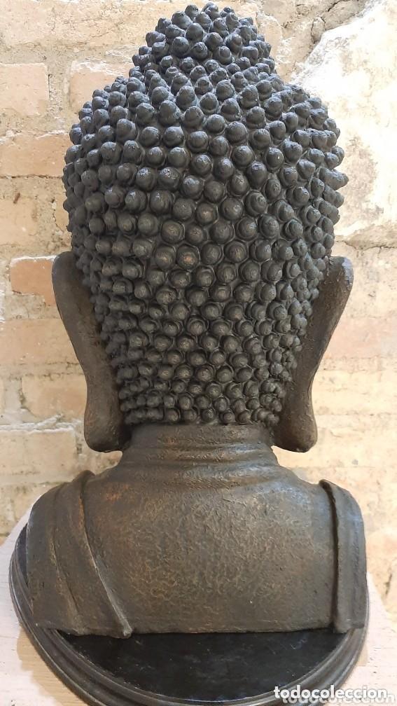 Antig&uuml;edades: GRAN CABEZA DE BUDA TALLADA EN RESINA - Foto 4