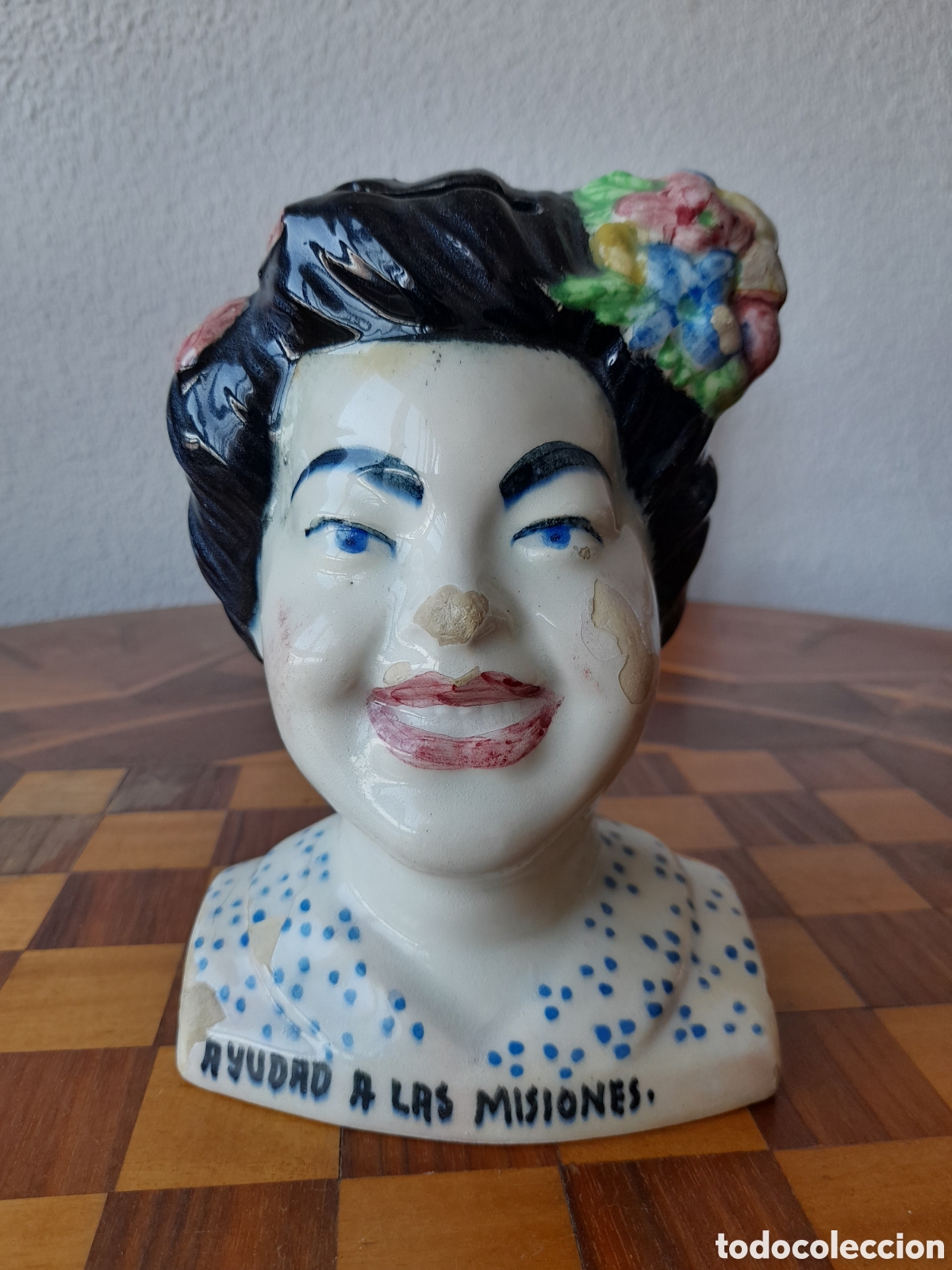 Antig&uuml;edades: Hucha de cer&aacute;mica del Domund
