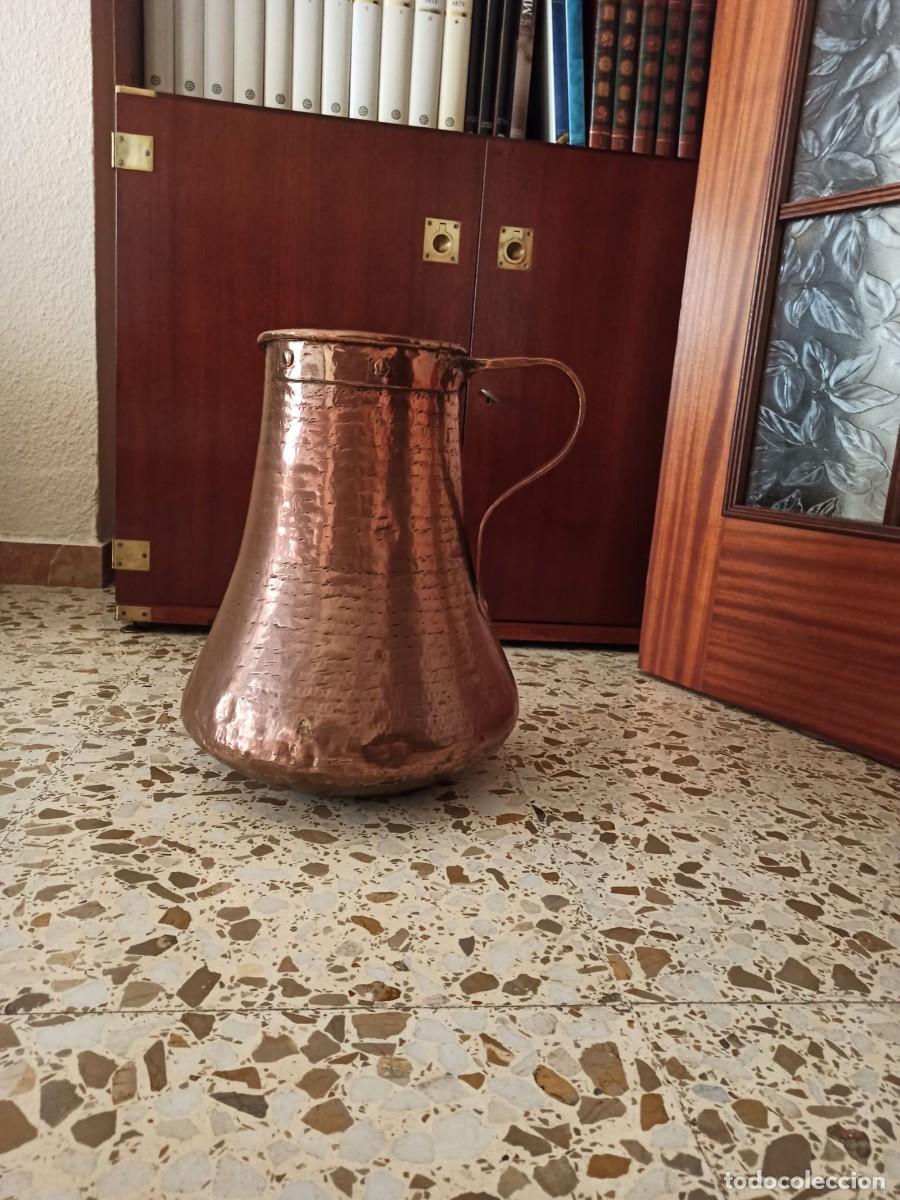Antiques: CACHARRO ANTIGUO DE COBRE MEDIDAS 40 DE ALTO BASE 16,5 BOCA 17,5 ZONA ANCHA 34