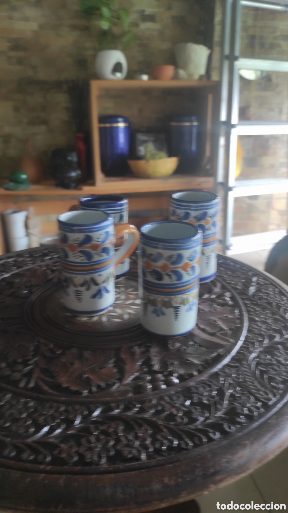Antig&uuml;edades: Cuatro jarritas , originales de Talavera - Foto 3