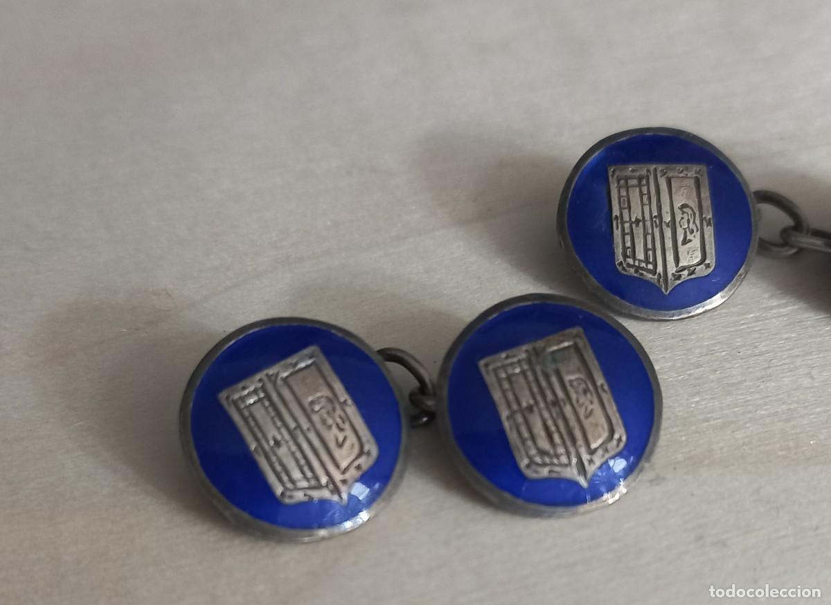 Antig&uuml;edades: GEMELOS POSIBLE PLATA Y ESMALTE - Foto 4