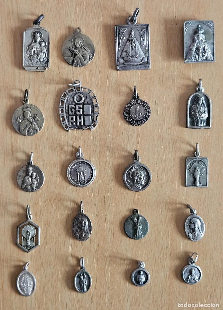 Antig&uuml;edades: LOTE RELIGIOSO - 20 PIEZAS EN PLATA - (por definir) - Peso 33,10g. +-