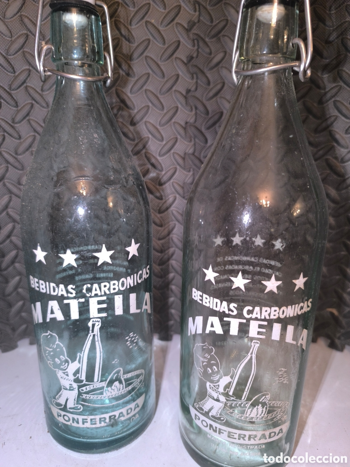 Antig&uuml;edades: Lote botellas antiguas de gaseosa