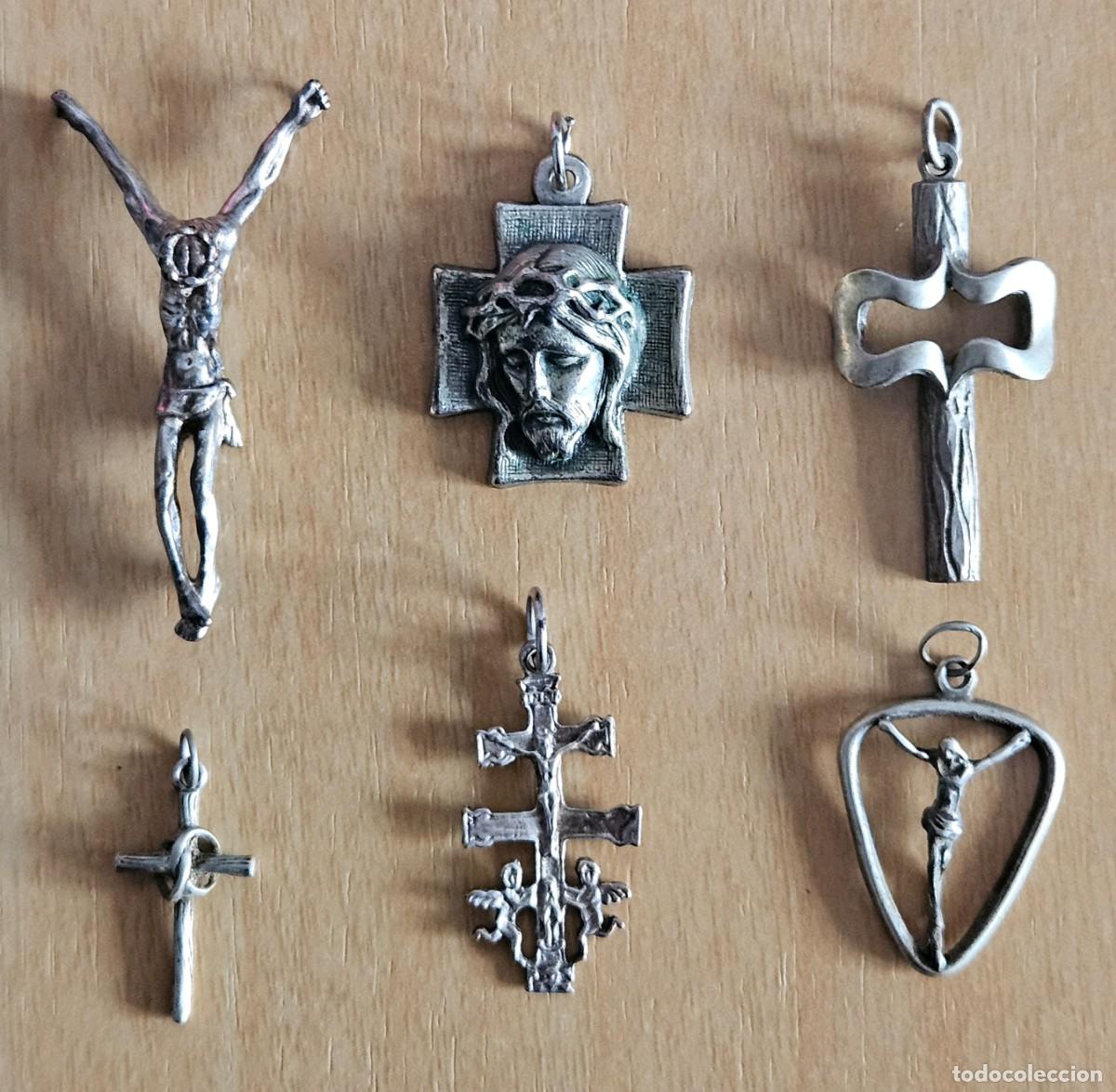Antig&uuml;edades: LOTE RELIGIOSO - 6 PIEZAS EN PLATA - (por definir) - Peso 21,10g. +-
