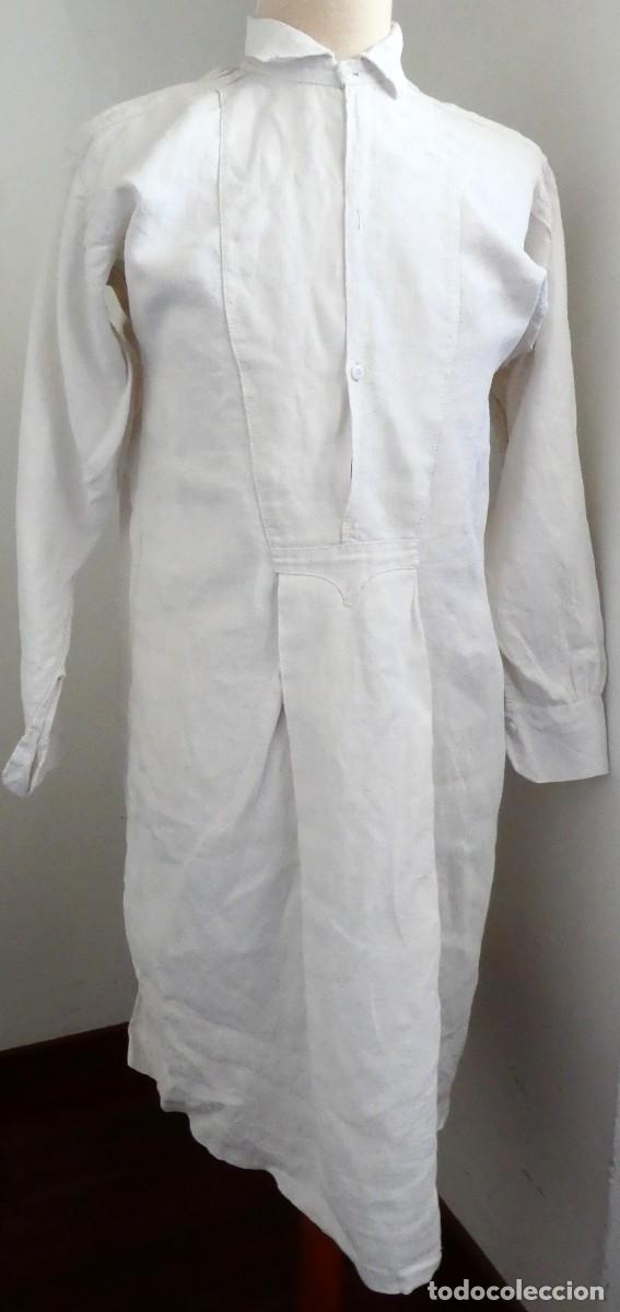 Antig&uuml;edades: ANTIGUA CAMISA DE LINO PARA CABALLERO CON PECHERA S.XIX