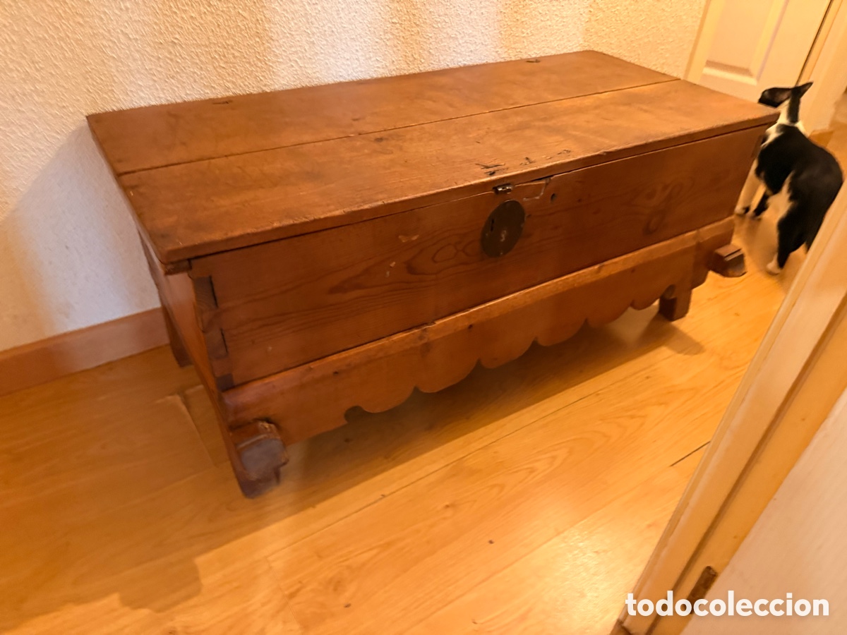 Antig&uuml;edades: Arc&oacute;n ba&uacute;l antig&uuml;o de madera