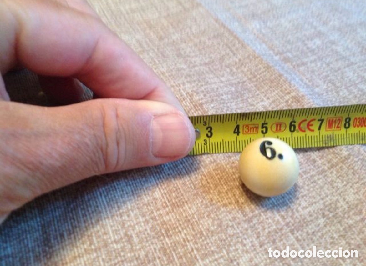 Antig&uuml;edades: Bola de marfil con el n&uacute;mero 6. - Foto 2