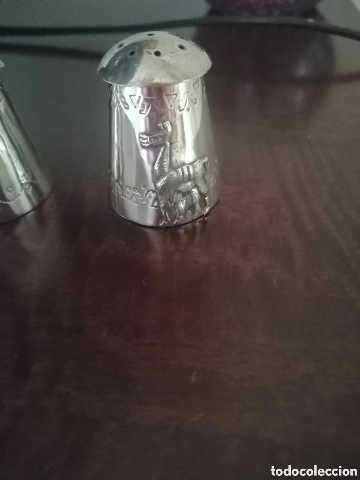 Pareja saleros plata ley peruanos