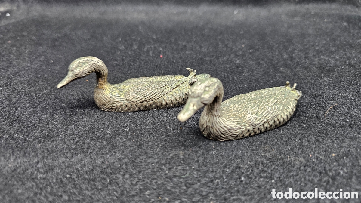 Antig&uuml;edades: Pareja de patos de metal