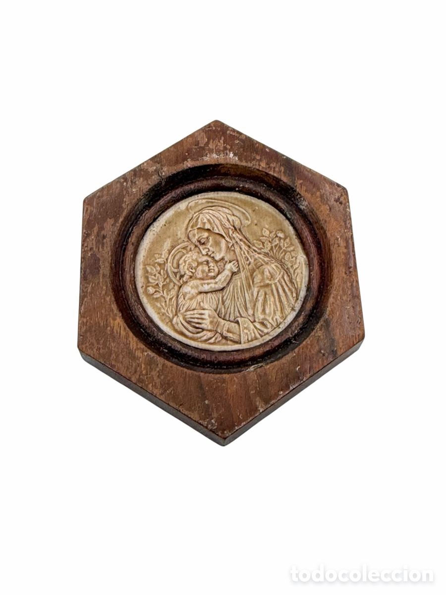 Antiques: Antiguo relieve de La Virgen