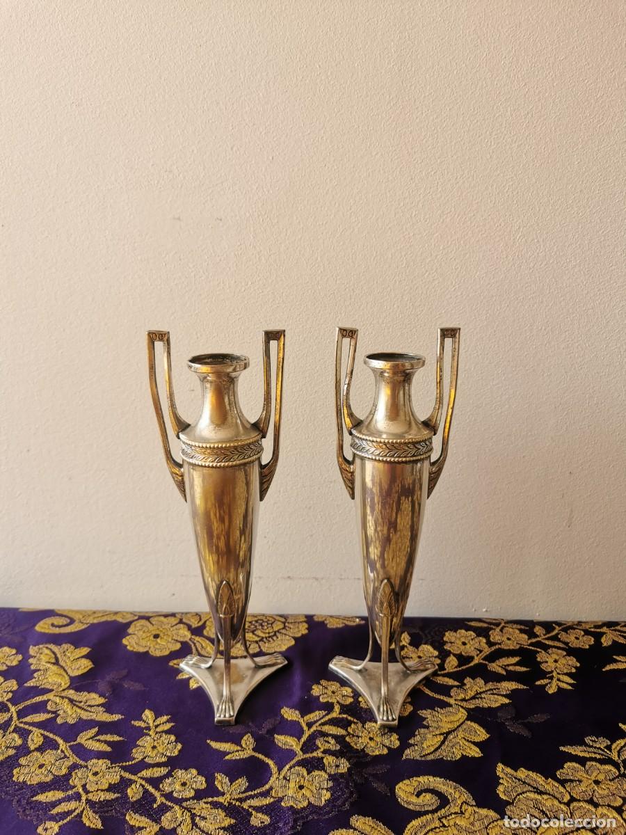 Antig&uuml;edades: &Aacute;nforas o jarrones de altar 21,5cm - Foto 1