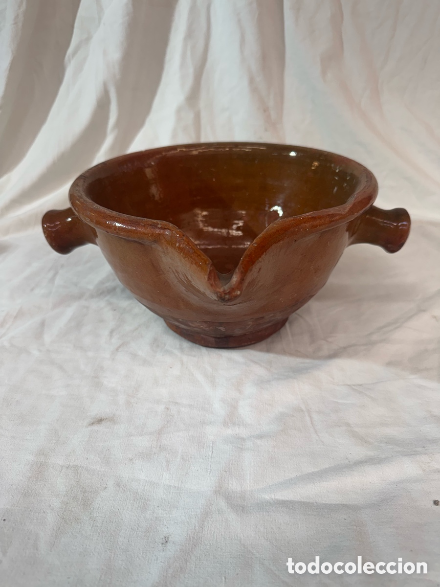 Antiquit&auml;ten: Gran mortero en ceramica popular de Vilafranca del Pened&egrave;s s XIX